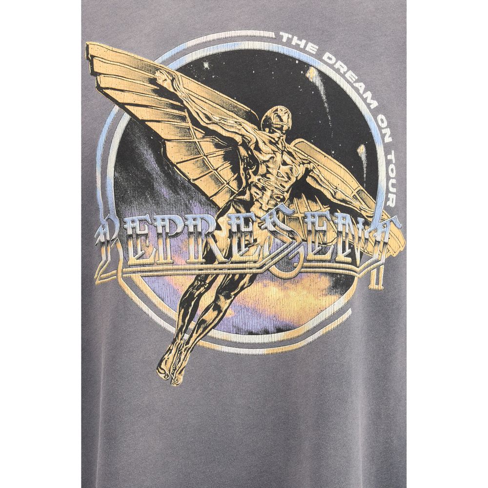 Represent Grey Cotton T-Shirt