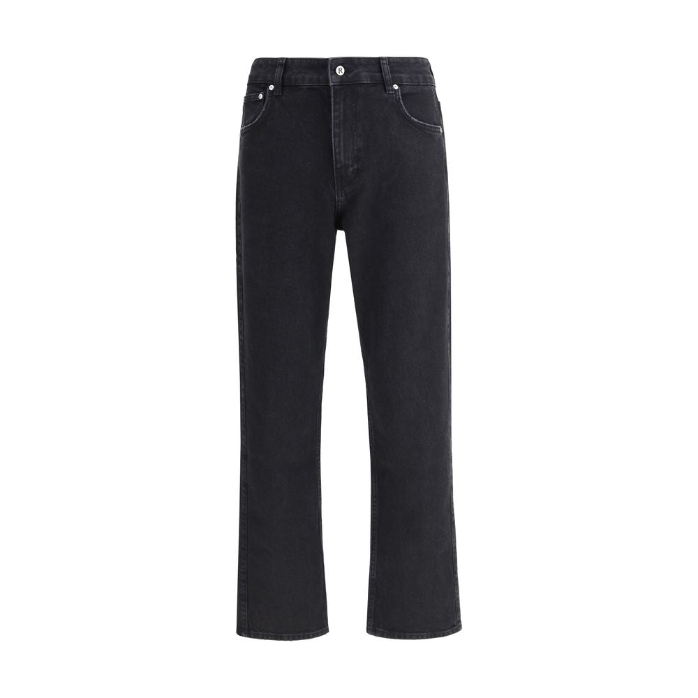 Represent Black Straight-Leg Cotton Jeans