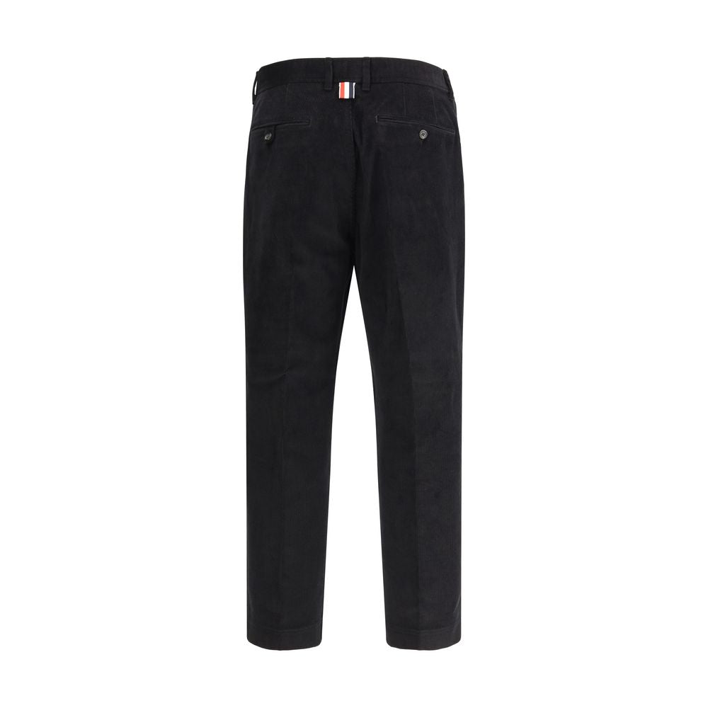 Thom Browne Black Cotton Chino Trousers