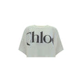 Chloé Weißes Baumwoll-T-Shirt