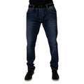Dolce & Gabbana Washed cotton stretch skinny jeans in blue