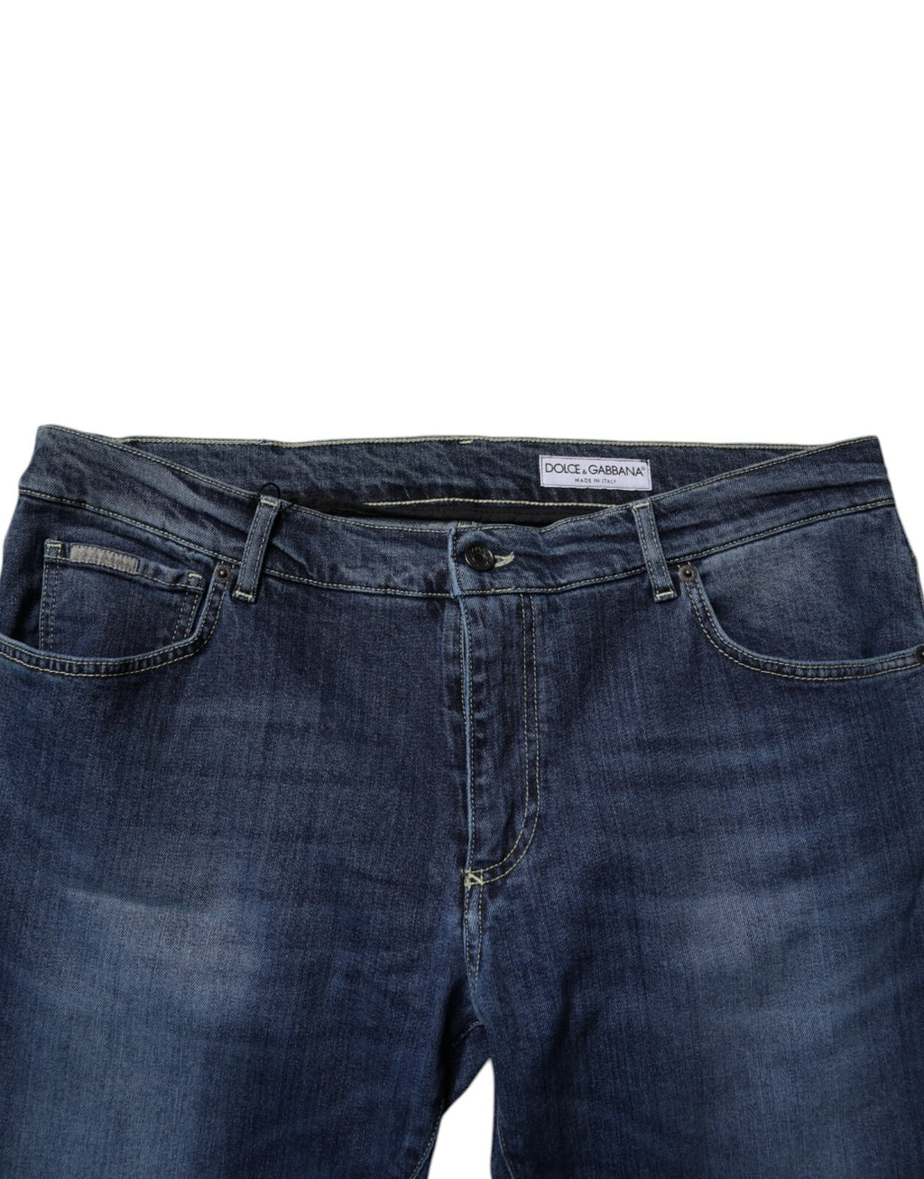 Dolce & Gabbana Washed cotton stretch skinny jeans in blue