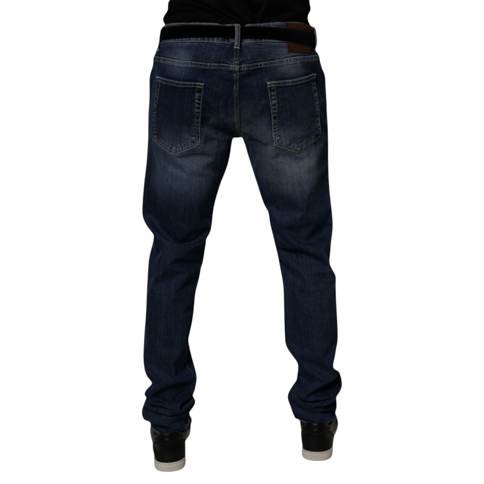 Dolce & Gabbana Washed cotton stretch skinny jeans in blue
