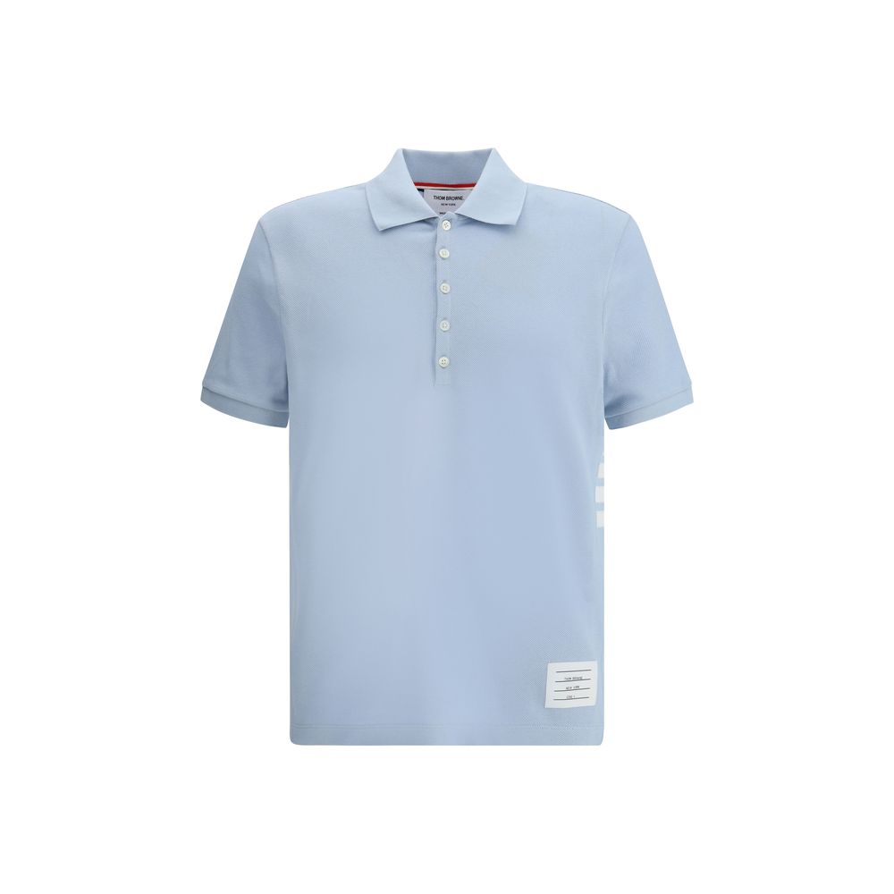 Thom Browne Blaues Baumwoll-Polohemd