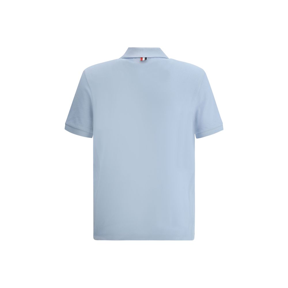 Thom Browne Blaues Baumwoll-Polohemd