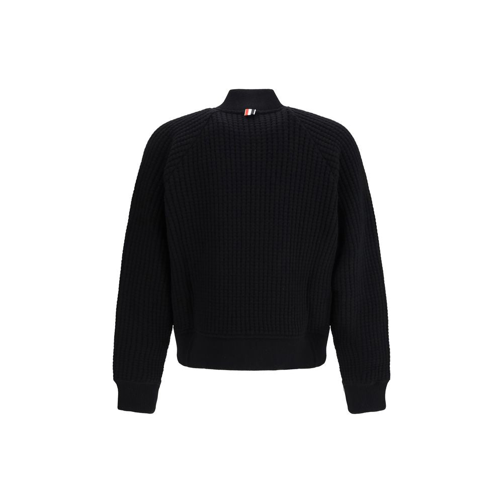 Thom Browne Schwarze Wollbomberjacke