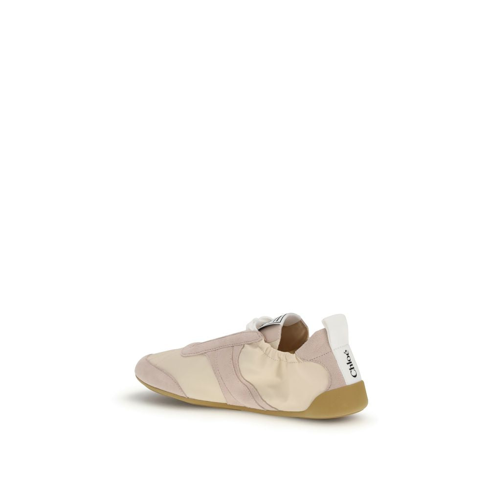 Chloé Beige Nylon Sneakers