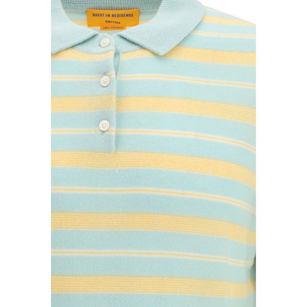 Guest in Residence Mehrfarbiges Kaschmir-Poloshirt