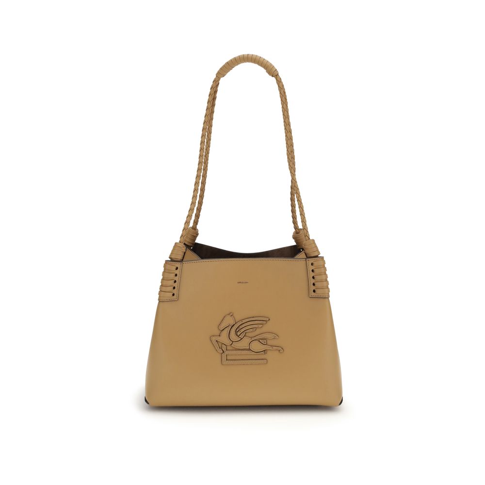 Etro Beige Calf Leather Shoulder Bag by Bos Taurus