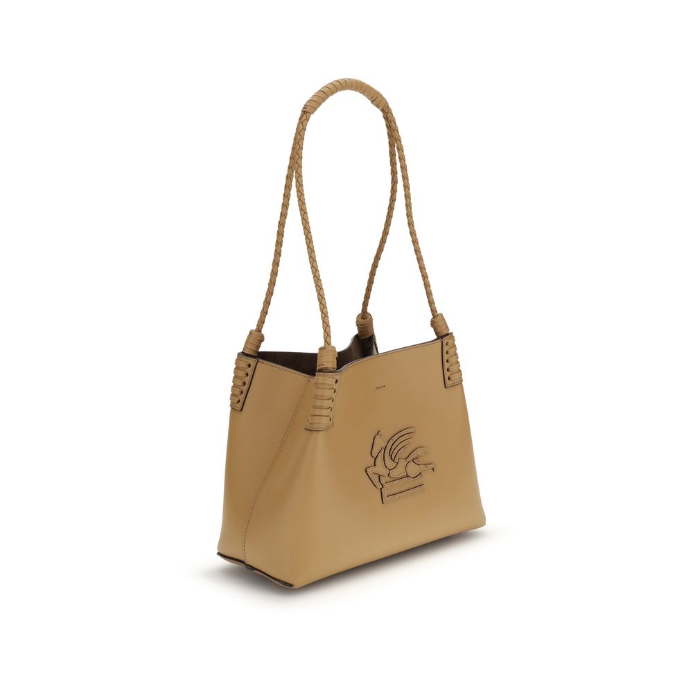 Etro Beige Calf Leather Shoulder Bag by Bos Taurus
