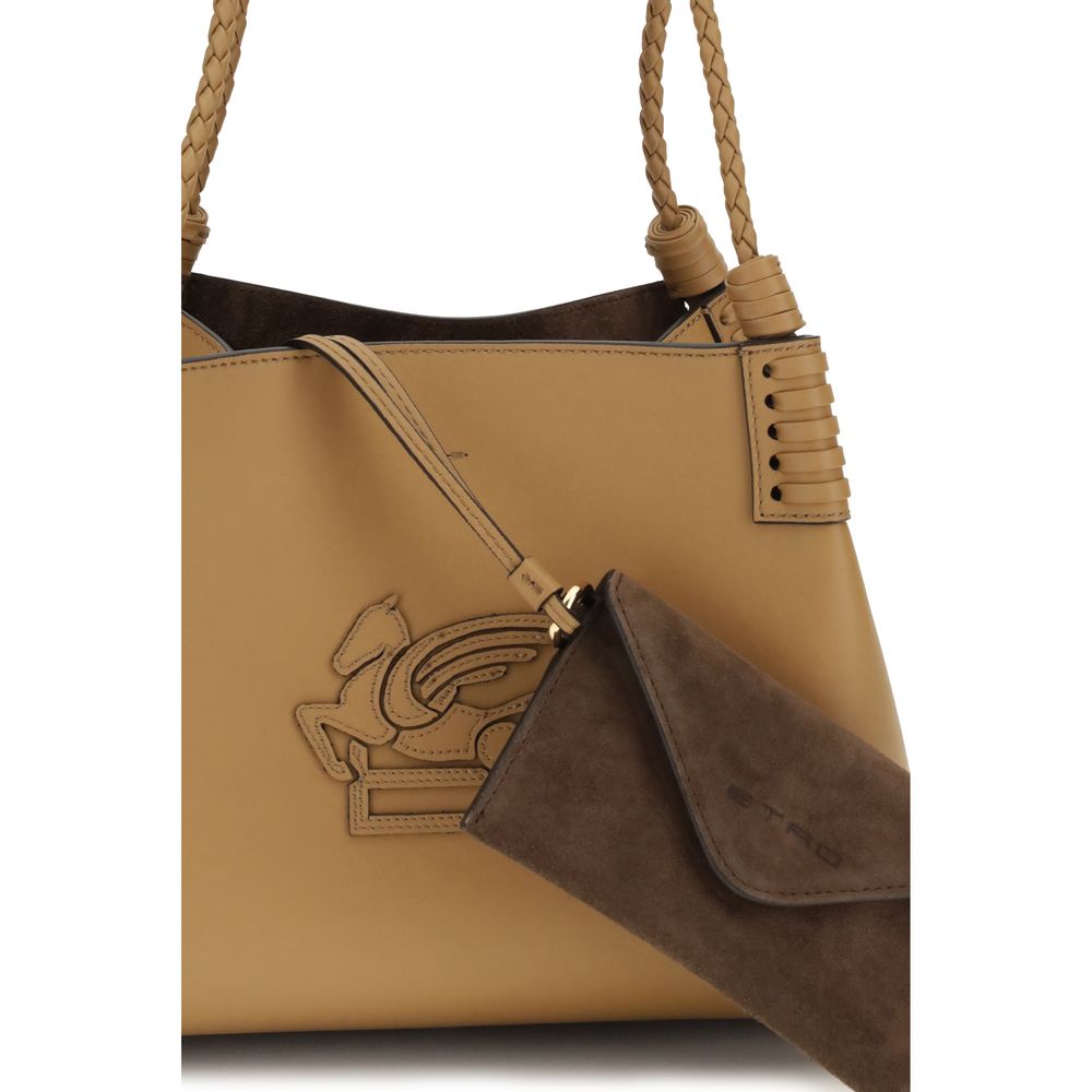 Etro Beige Calf Leather Shoulder Bag by Bos Taurus