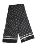 Dolce & Gabbana Black Cashmere Neck Scarf with Crown