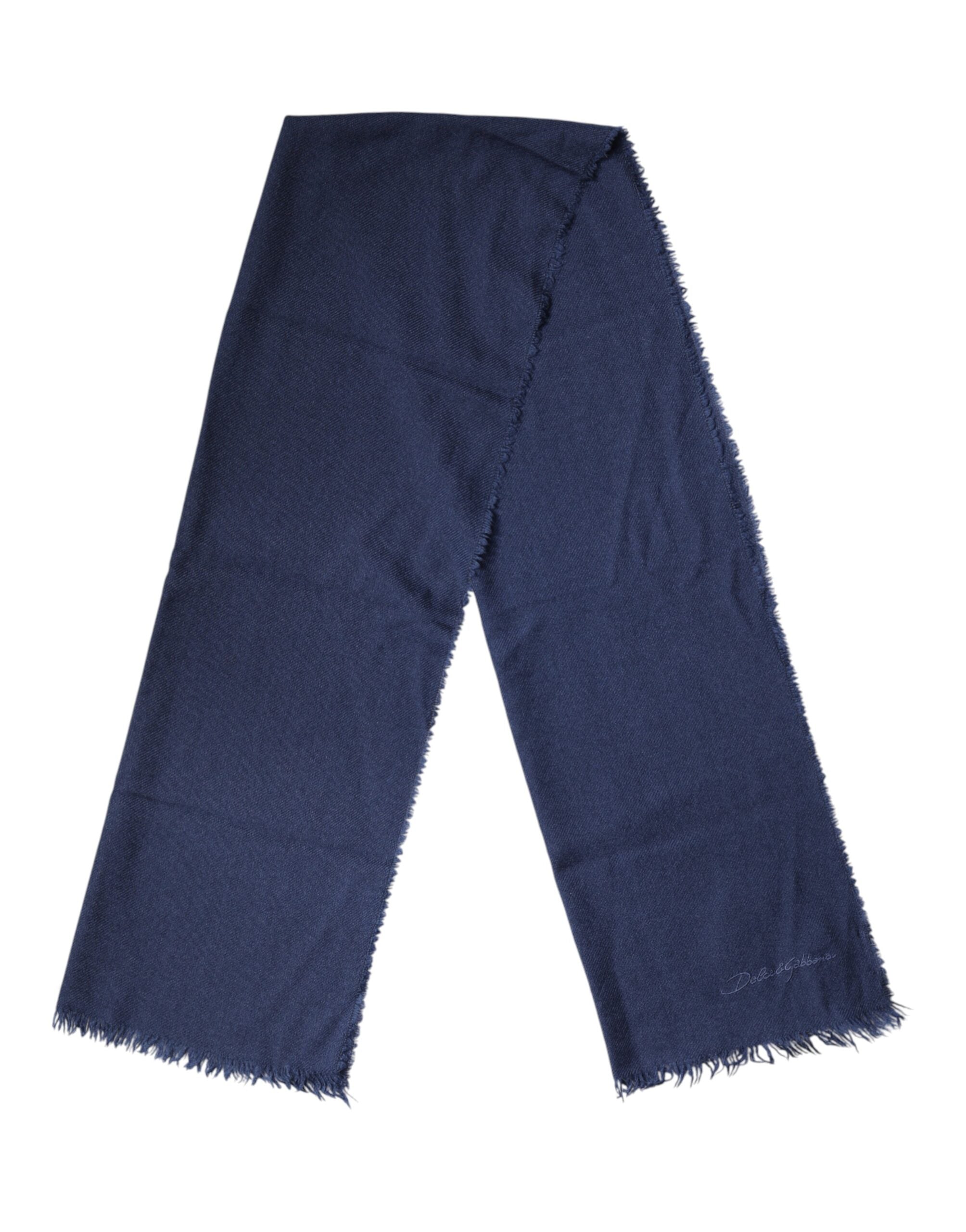 Dolce & Gabbana Scarf Blue Cashmere Necktie Scarf Men