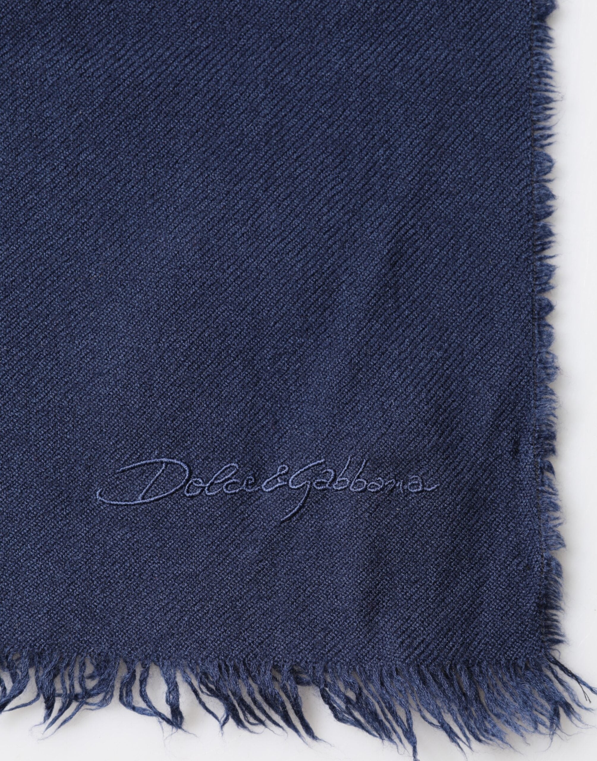 Dolce & Gabbana Scarf Blue Cashmere Necktie Scarf Men