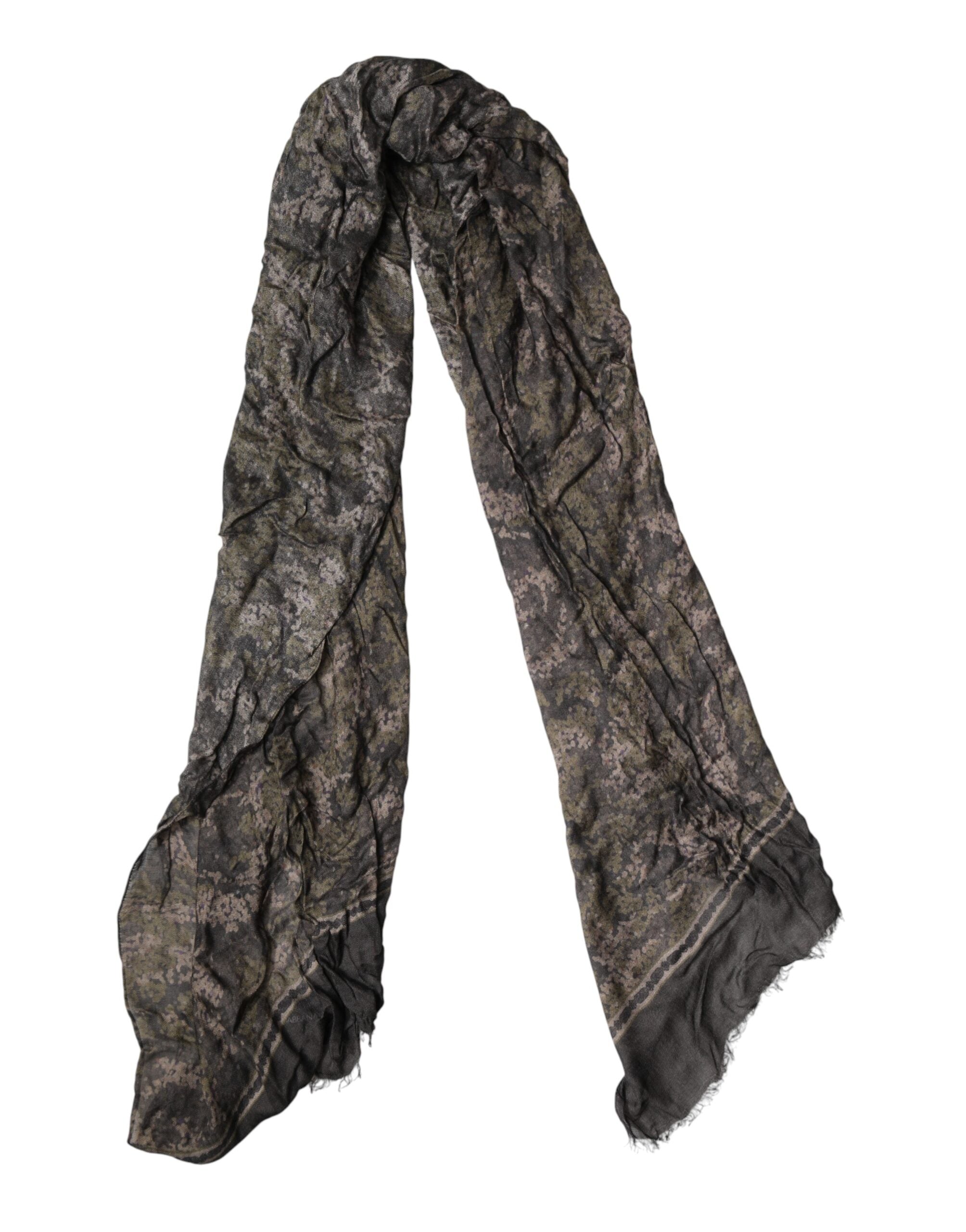 Dolce & Gabbana Brauner Camouflage-Modal-Schal für Herren