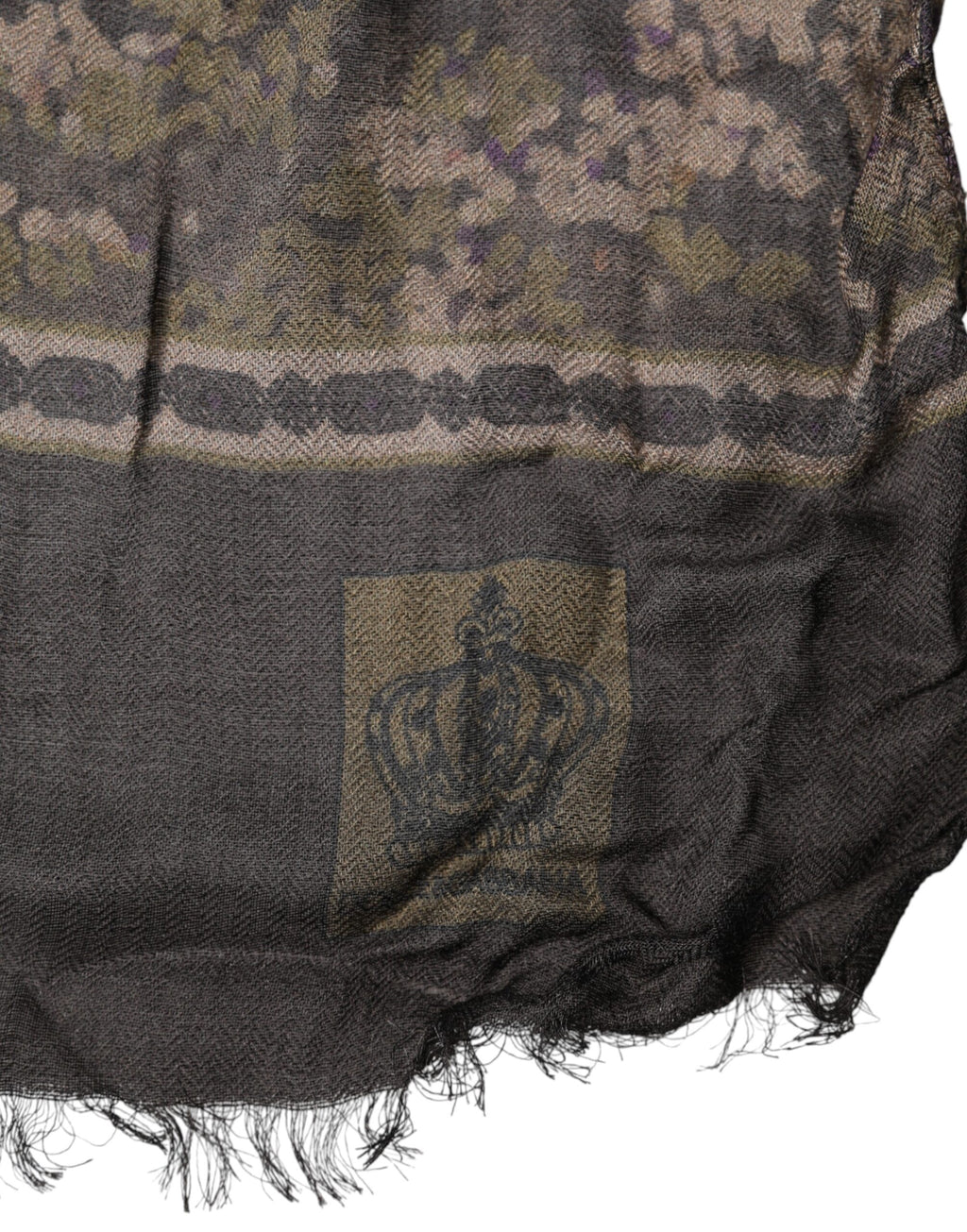 Dolce & Gabbana Brauner Camouflage-Modal-Schal für Herren