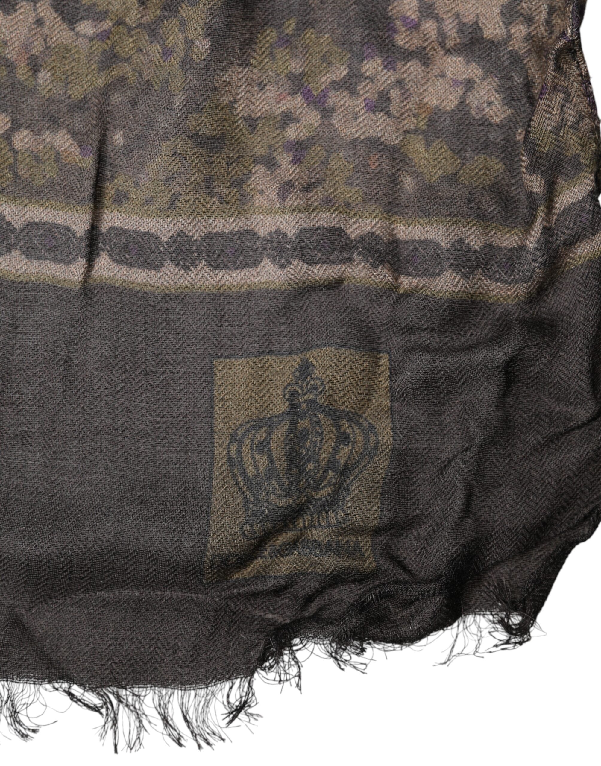 Dolce & Gabbana Brauner Camouflage-Modal-Schal für Herren