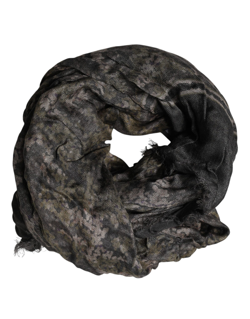Dolce & Gabbana Brauner Camouflage-Modal-Schal für Herren
