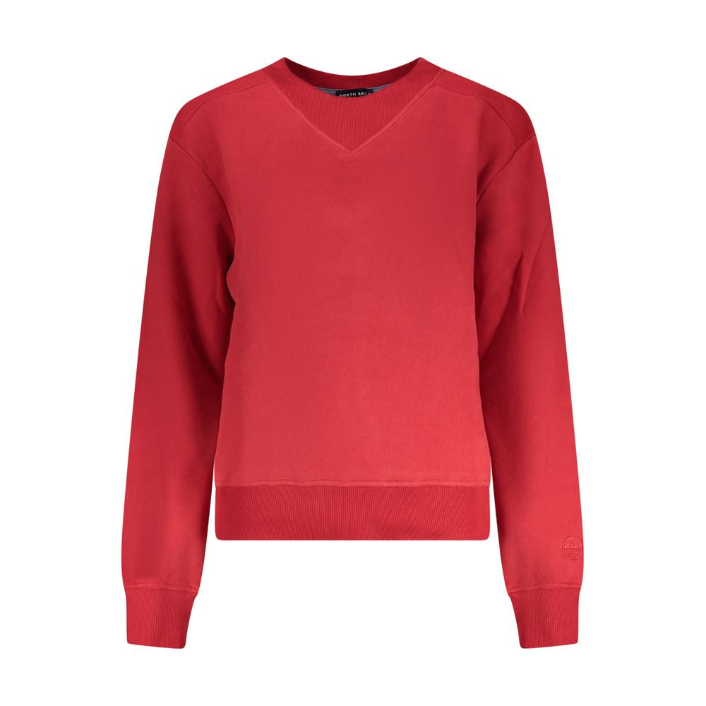 North Sails Rotes Baumwoll-Sweatshirt für Damen