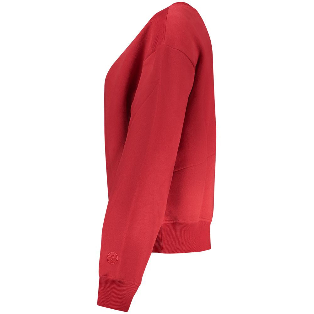 North Sails Rotes Baumwoll-Sweatshirt für Damen
