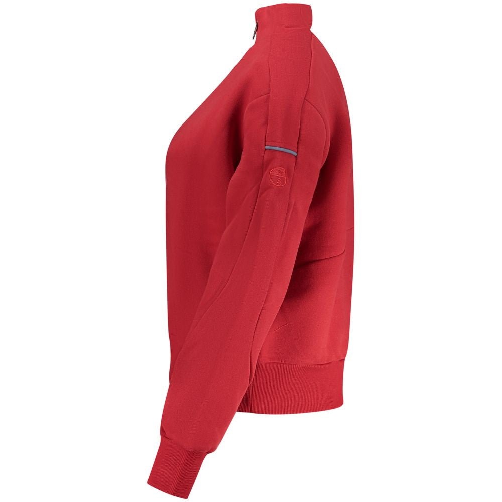 North Sails Rotes Baumwoll-Sweatshirt für Damen