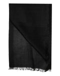 Dolce & Gabbana Black Cashmere Knit Wrap Scarf
