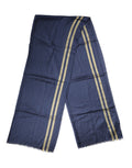 Dolce & Gabbana Blue Cashmere Neck Wrap Scarf with Fringes