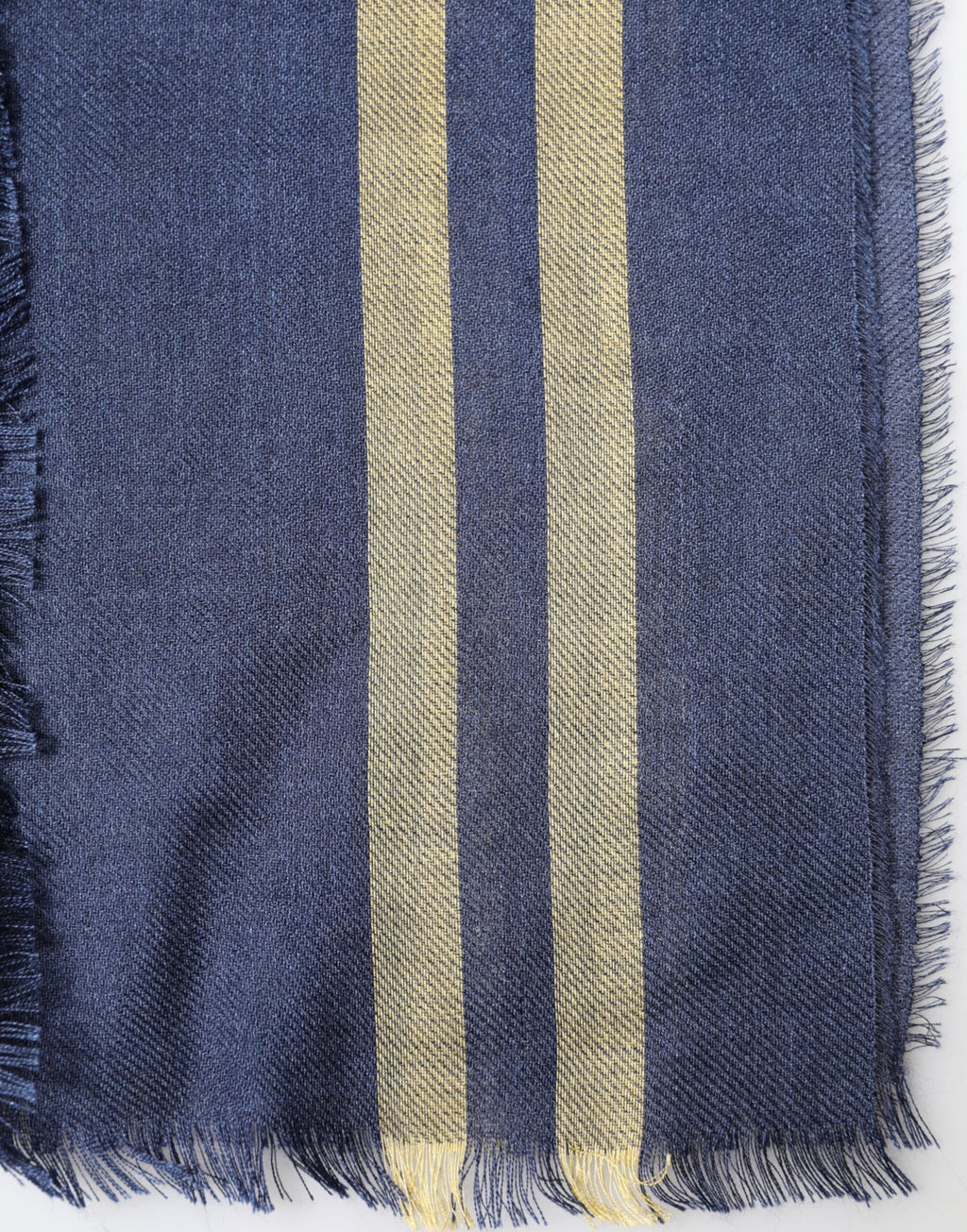 Dolce & Gabbana Blue Cashmere Neck Wrap Scarf with Fringes