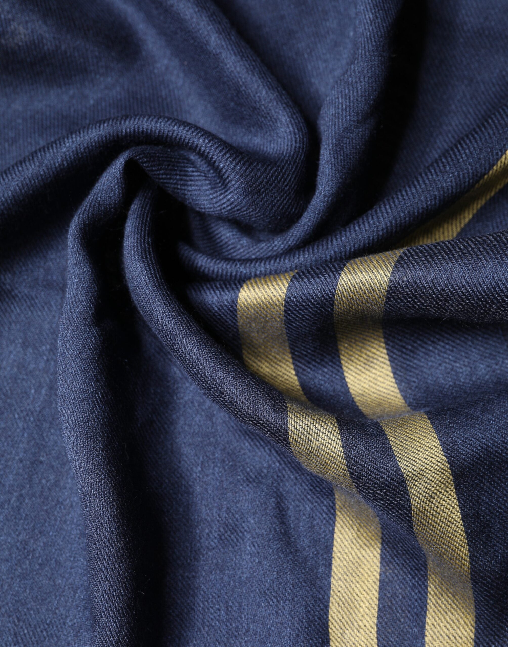 Dolce & Gabbana Blue Cashmere Neck Wrap Scarf with Fringes