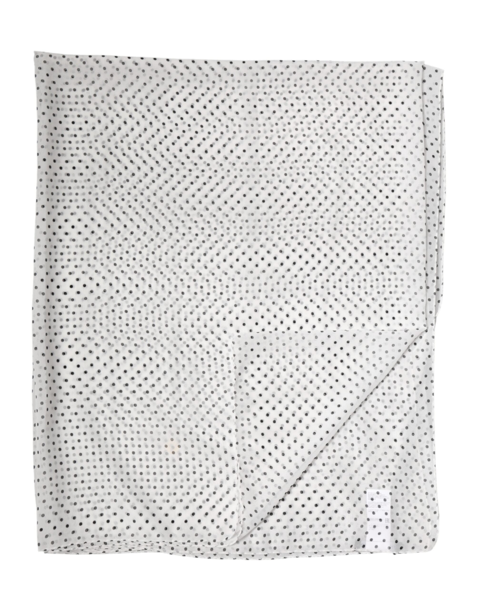 Dolce & Gabbana White Polyester Polka Dot Scarf
