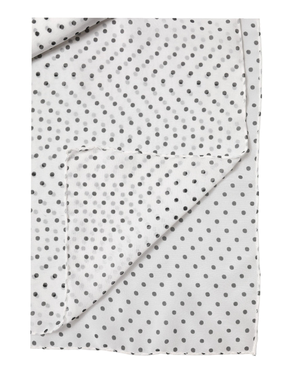 Dolce & Gabbana White Polyester Polka Dot Scarf