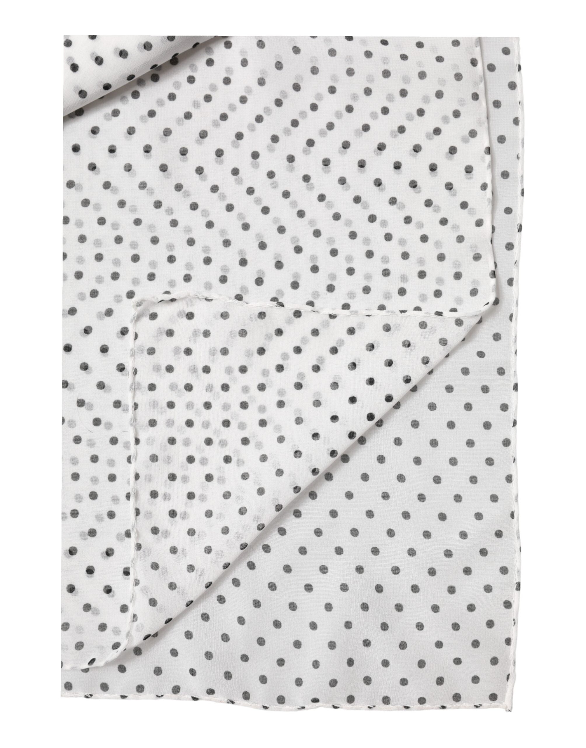 Dolce & Gabbana White Polyester Polka Dot Scarf