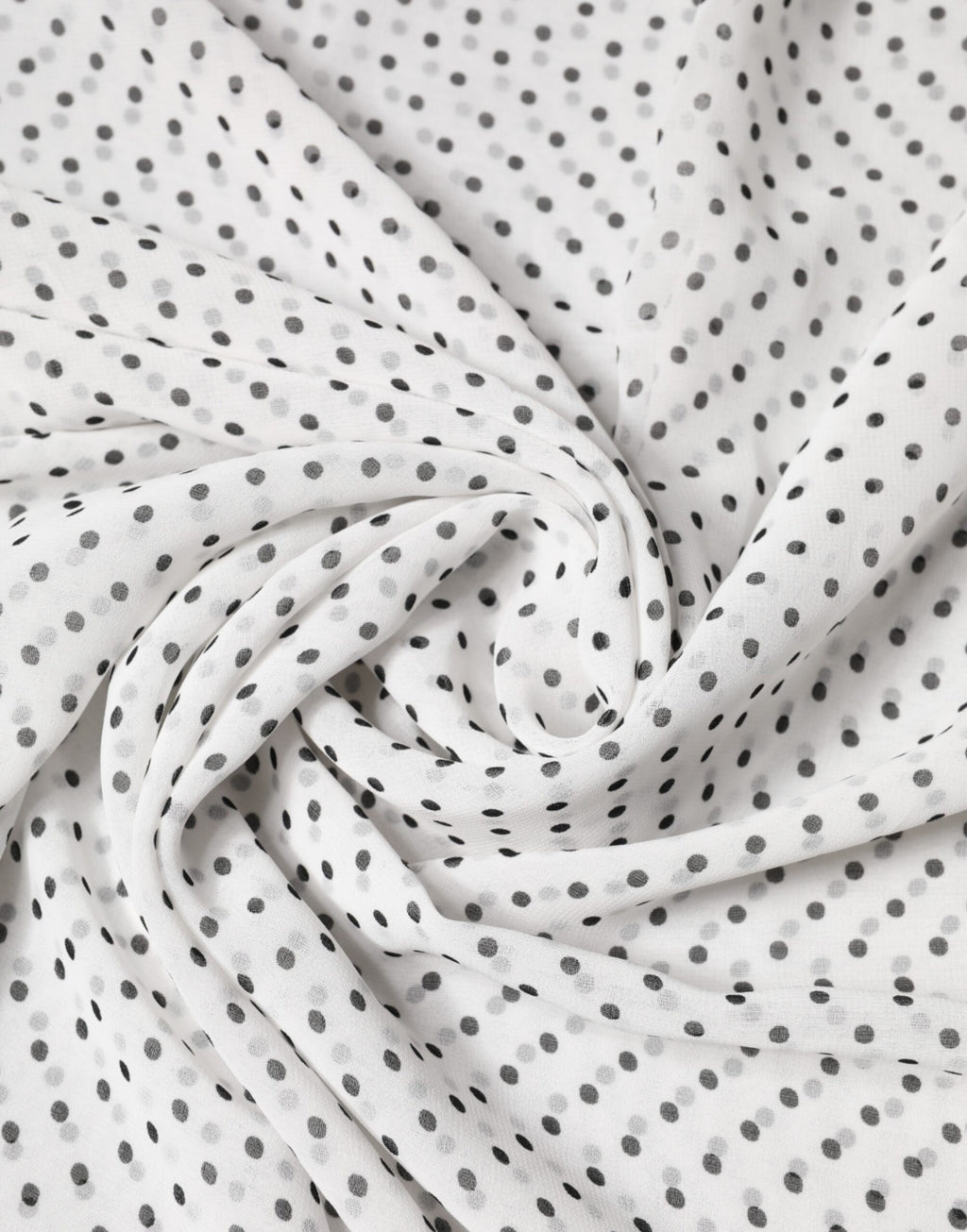 Dolce & Gabbana White Polyester Polka Dot Scarf