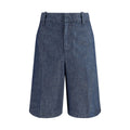 Jil Sander Blaue Baumwoll-Bermudashorts