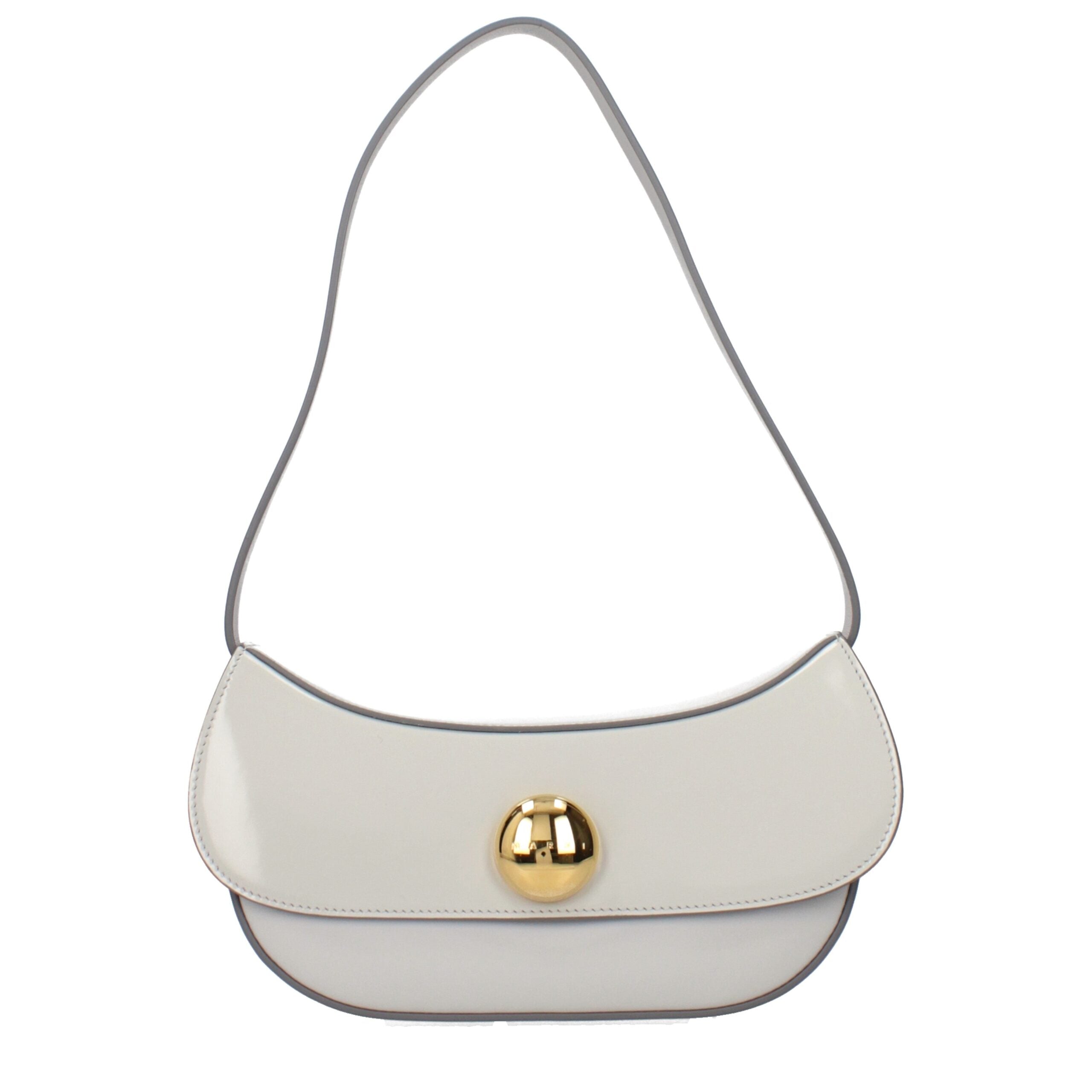 Marni Graue Leder Schultertasche