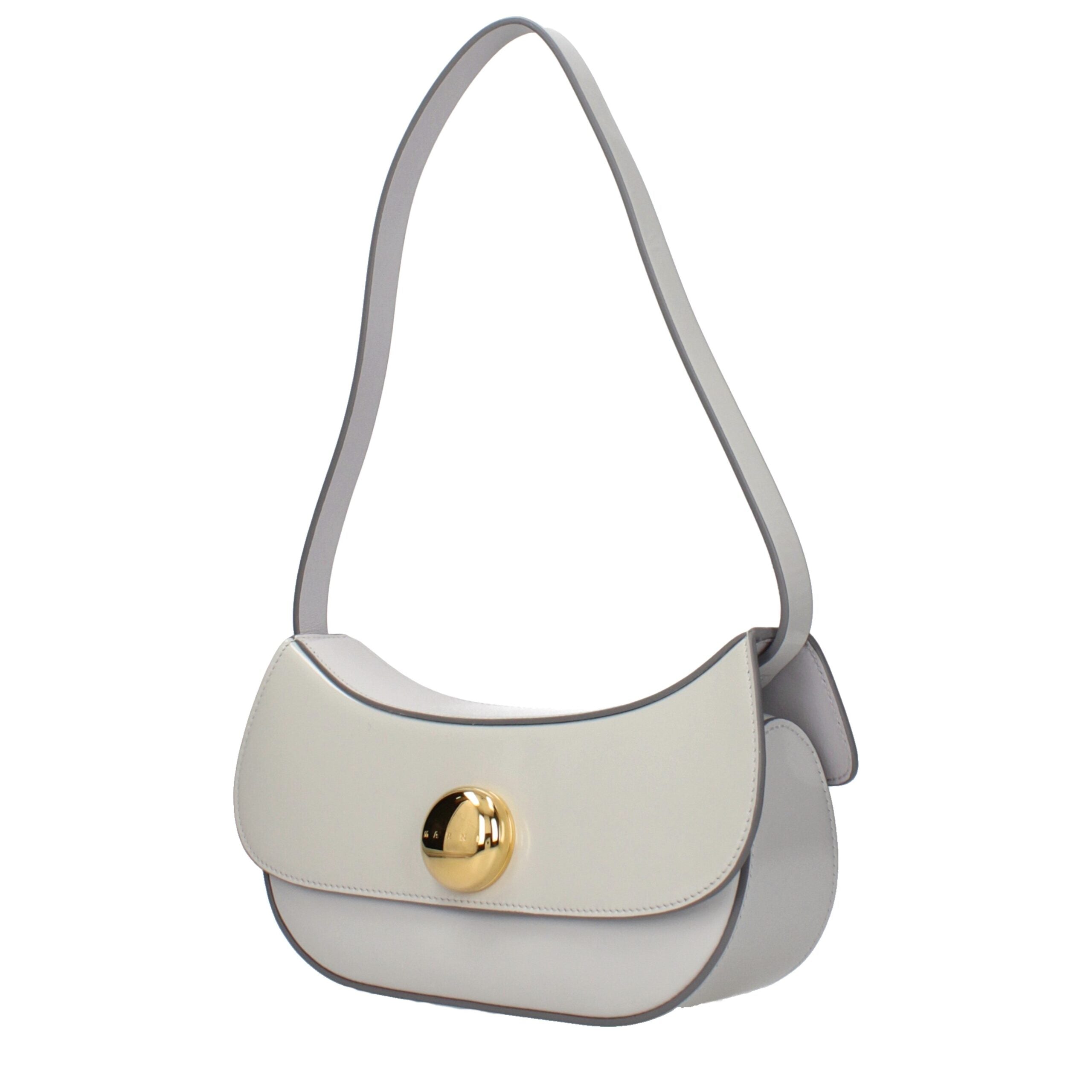 Marni Graue Leder Schultertasche