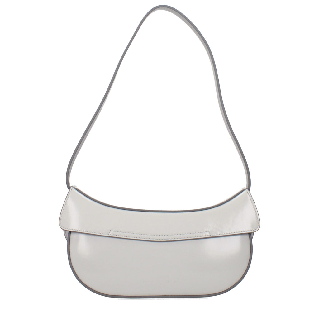 Marni Graue Leder Schultertasche