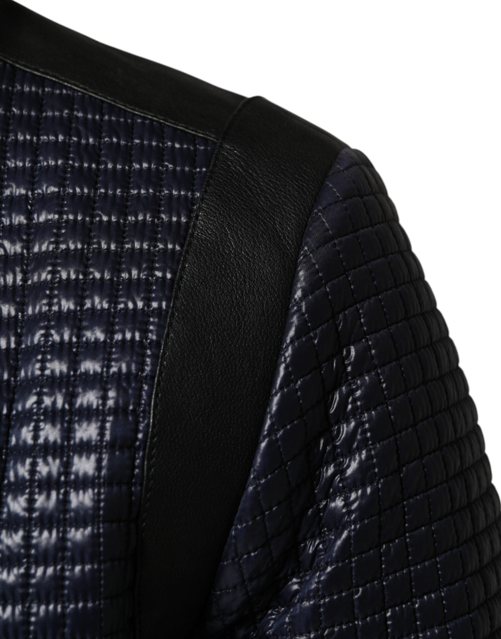 Dolce & Gabbana Blaue Nylon Bomberjacke mit durchgehendem Reißverschluss für Herren