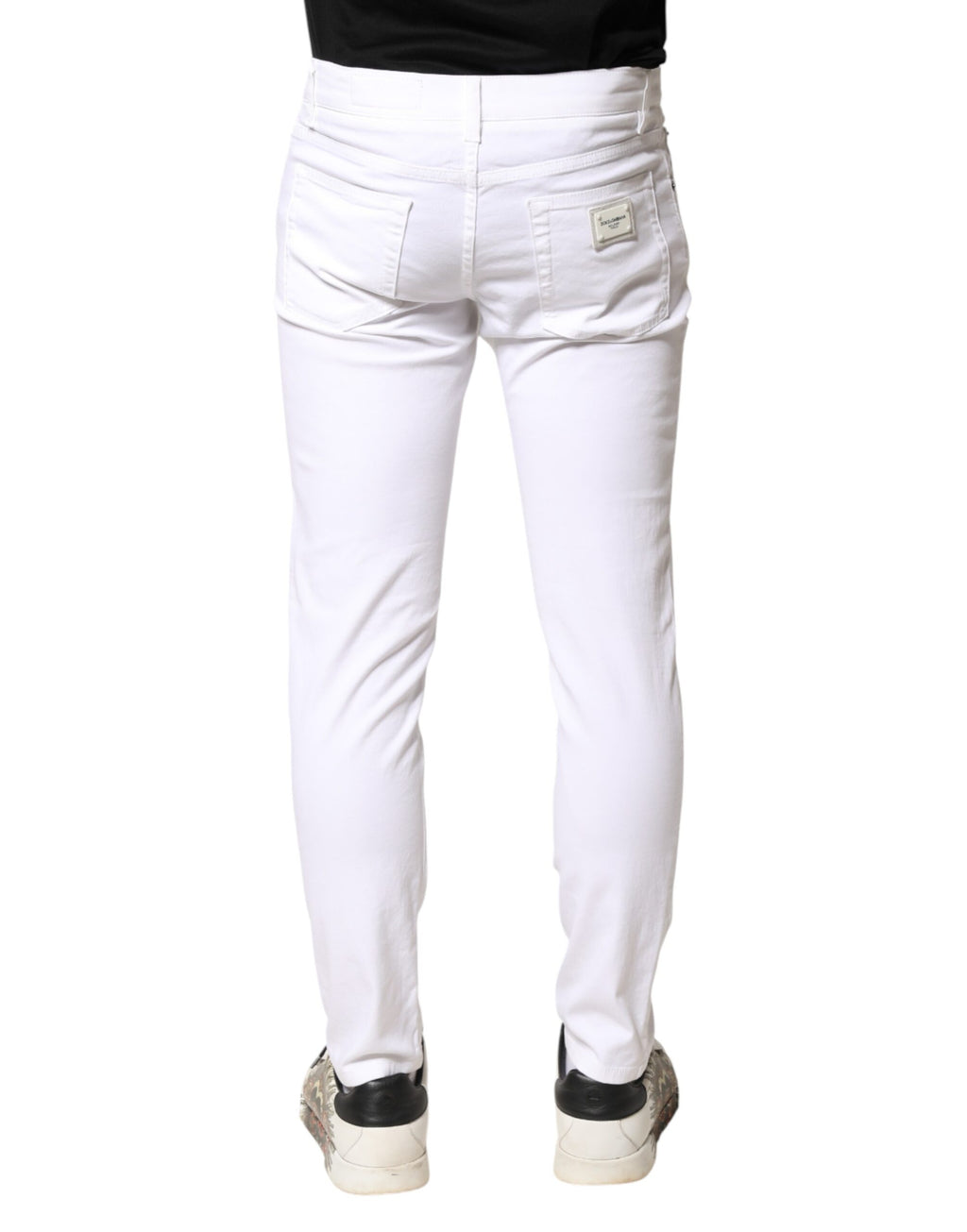 Dolce & Gabbana Weiße Skinny Jeans aus Baumwoll-Stretch für Herren