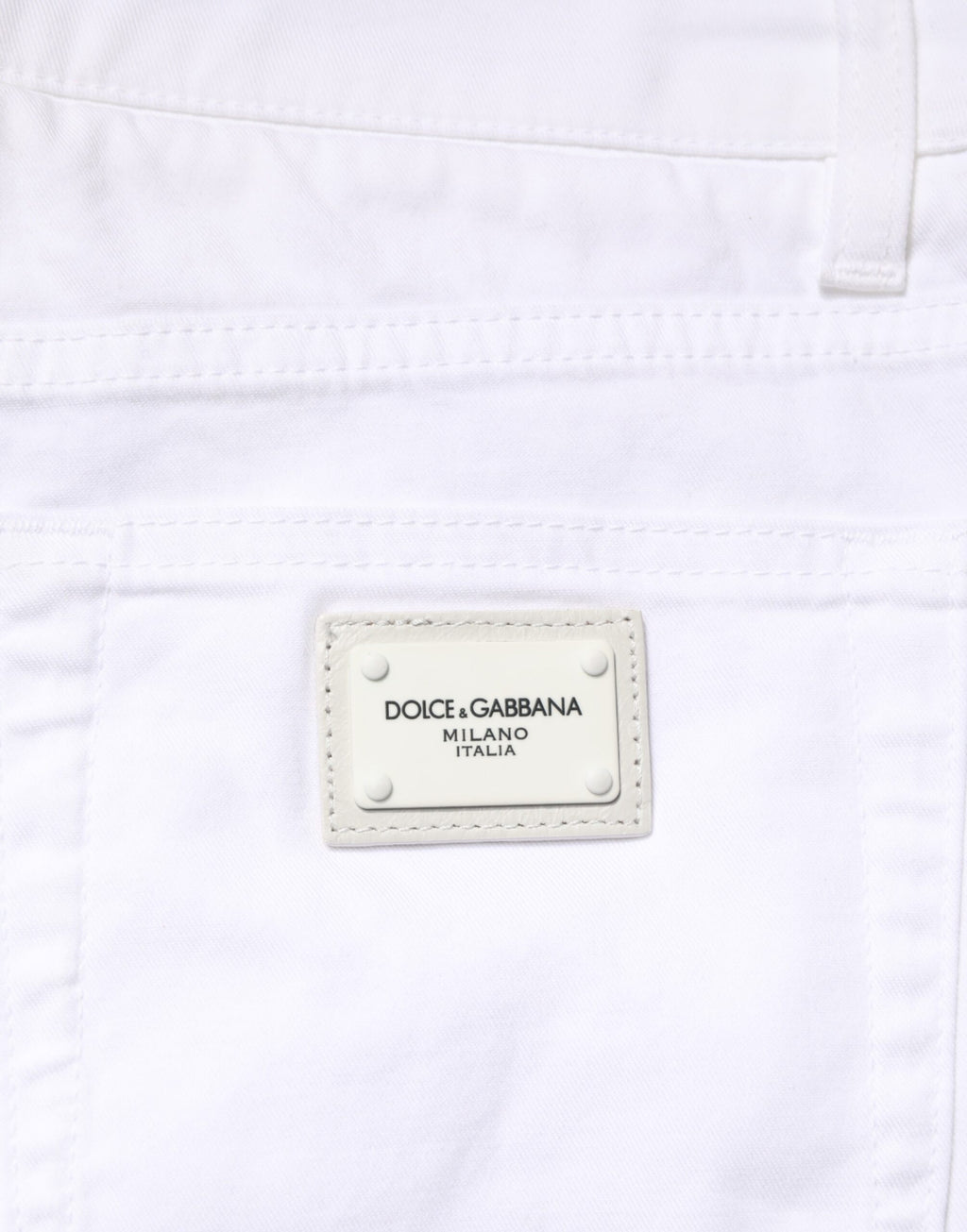 Dolce & Gabbana Weiße Skinny Jeans aus Baumwoll-Stretch für Herren
