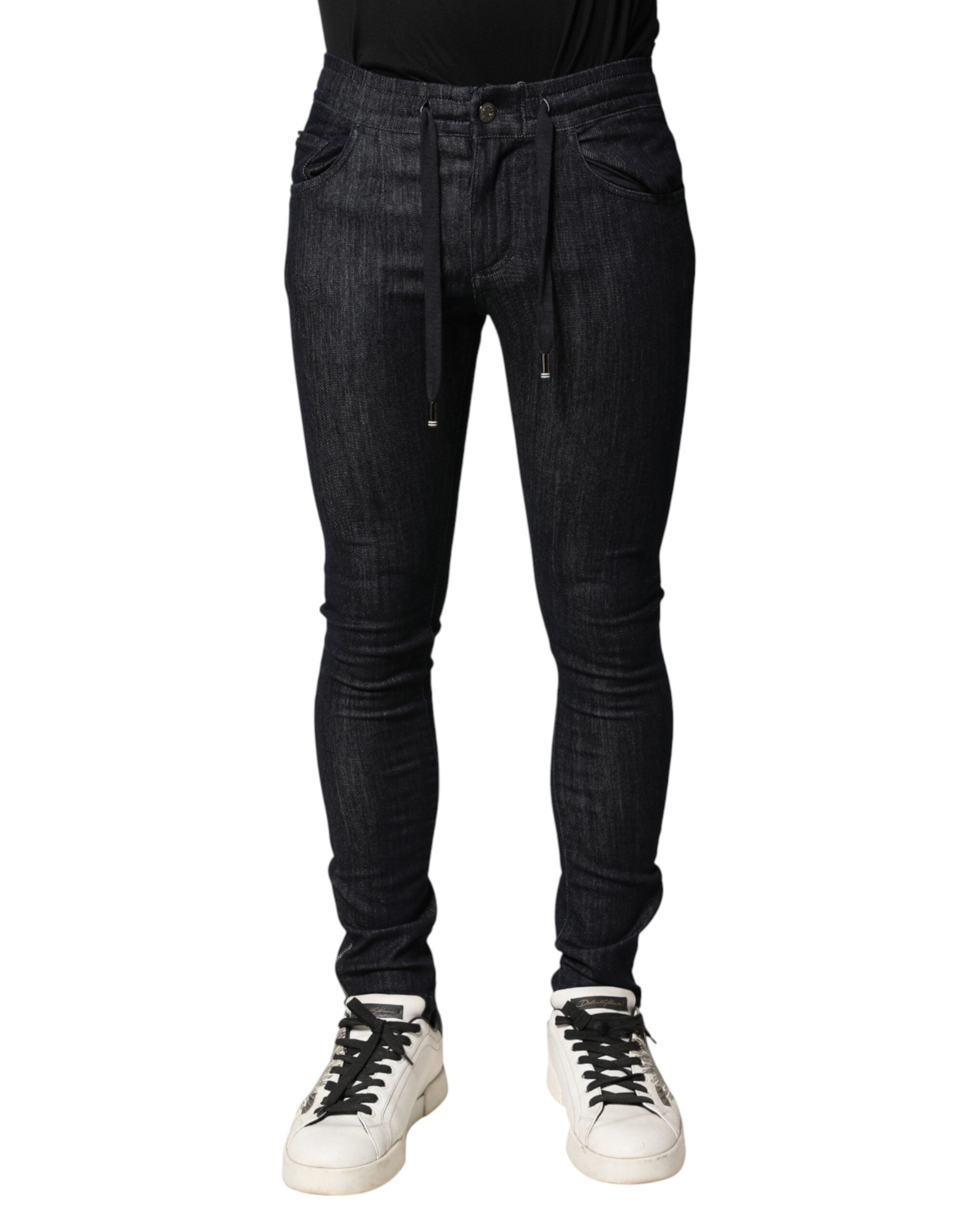 Dolce & Gabbana Men's Black Stretch Cotton Skinny Jeans