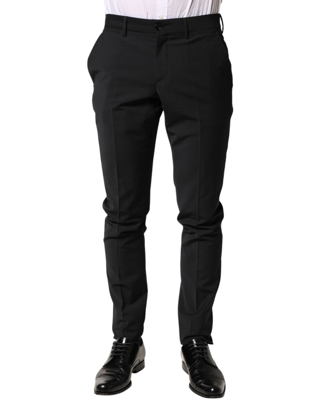 Dolce & Gabbana Men's Black Wool Trousers
