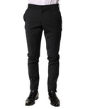 Dolce & Gabbana Men's Black Wool Trousers
