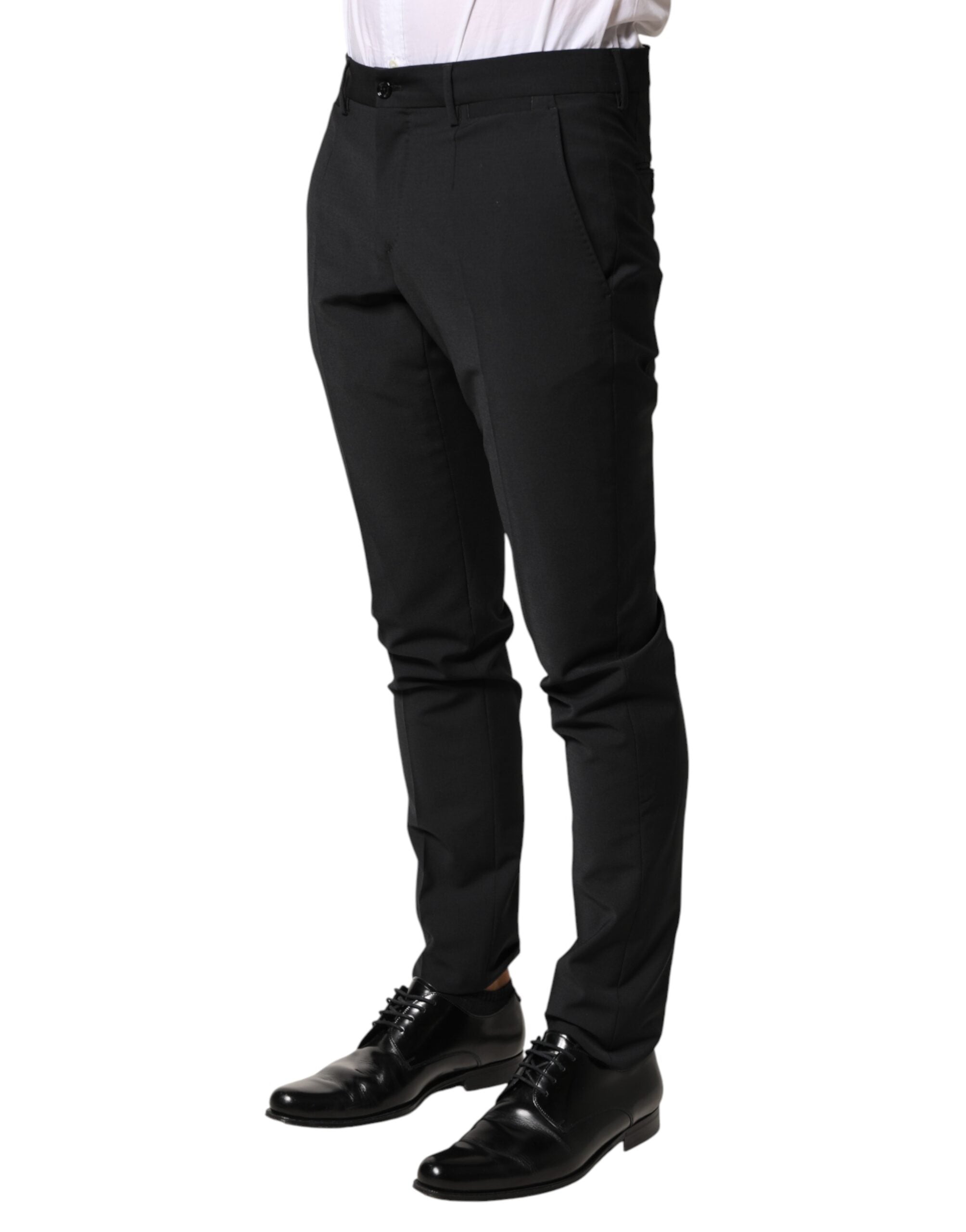 Dolce & Gabbana Men's Black Wool Trousers