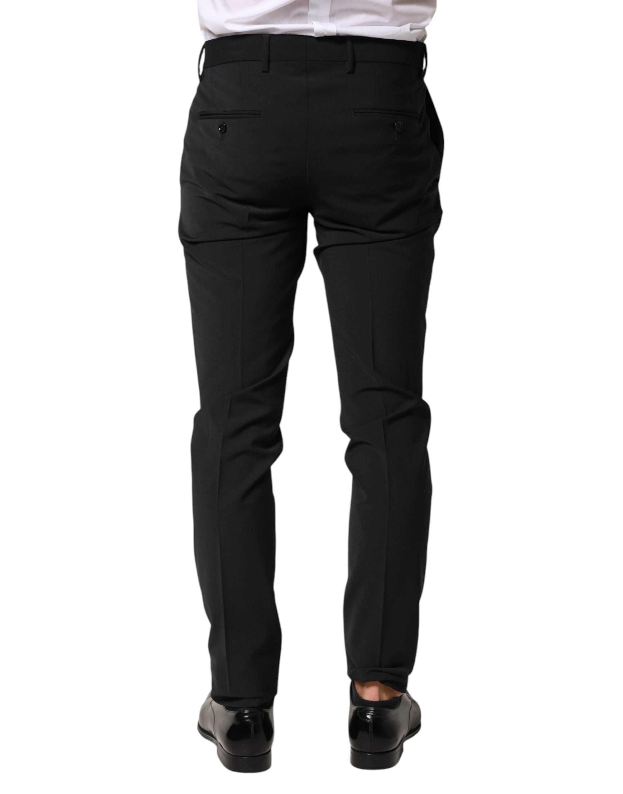 Dolce & Gabbana Men's Black Wool Trousers