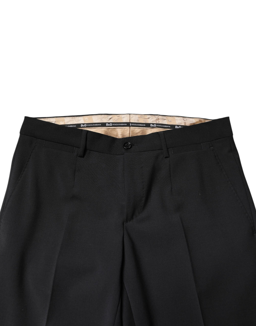 Dolce & Gabbana Men's Black Wool Trousers