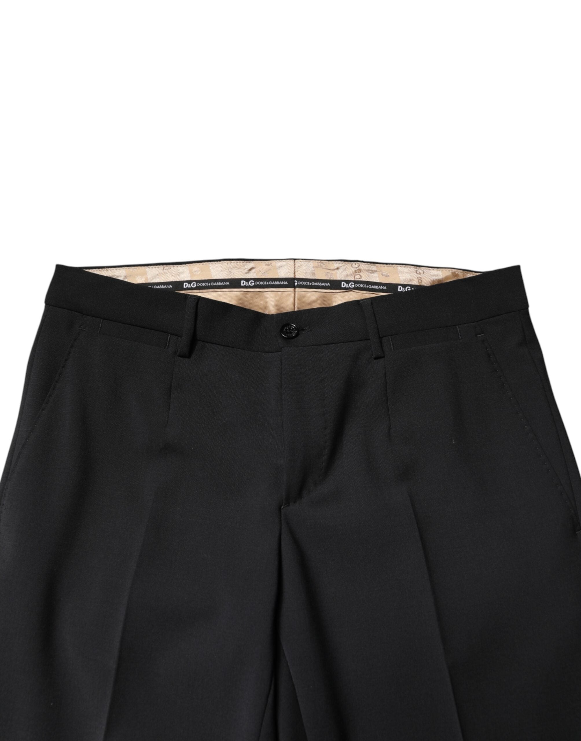 Dolce & Gabbana Men's Black Wool Trousers