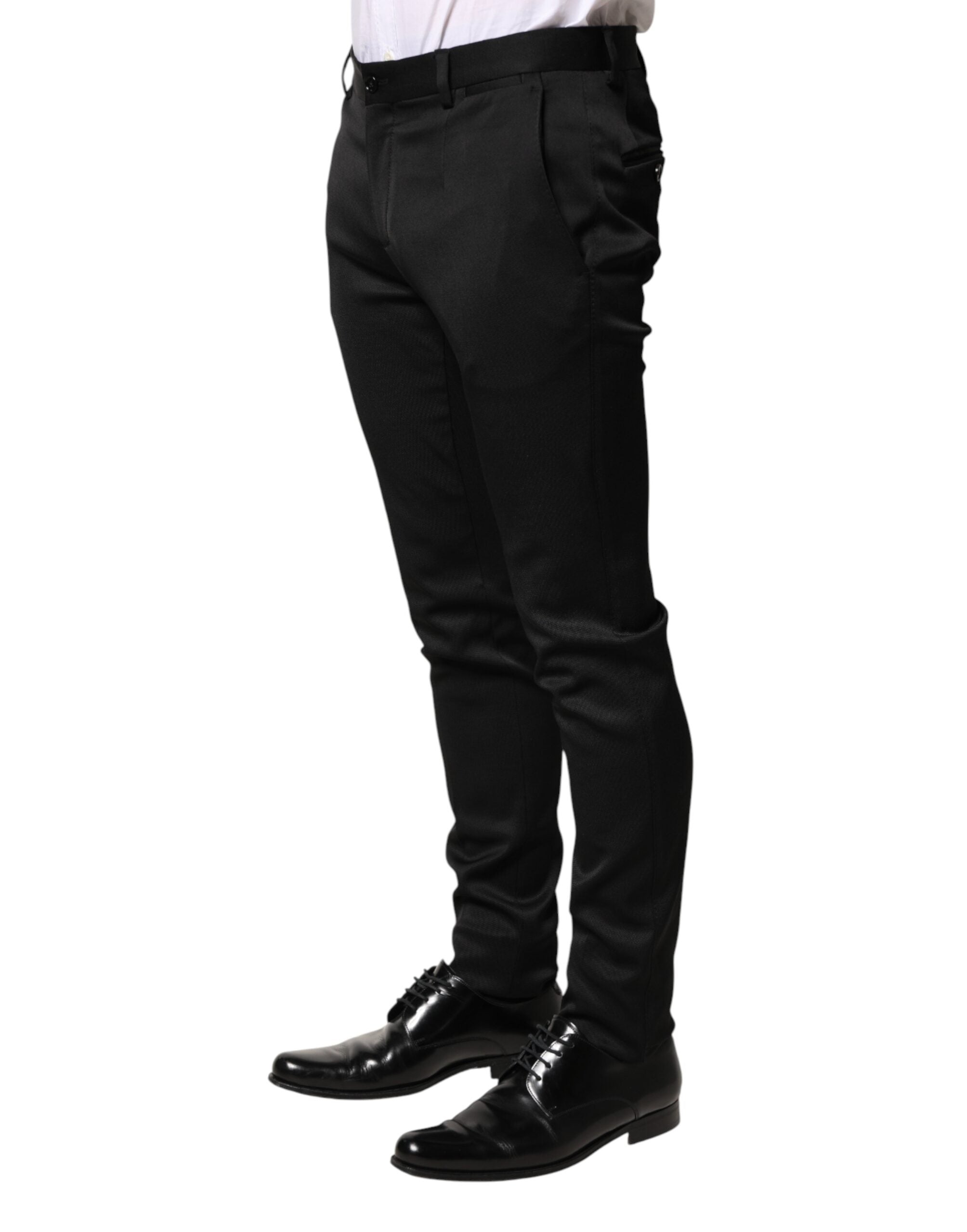 Dolce & Gabbana Men's Black Viscose Trousers