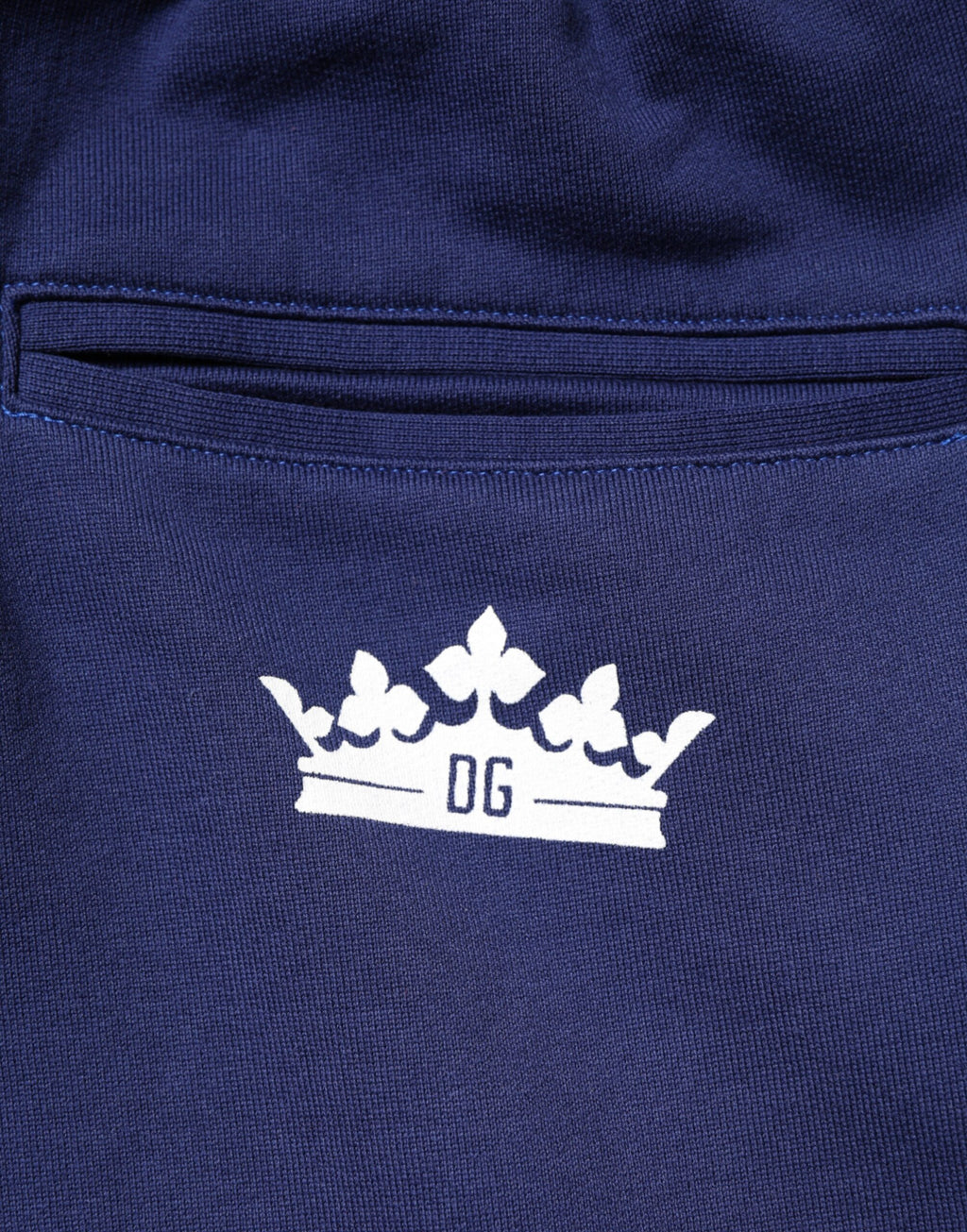 Dolce & Gabbana Blue Mid-Waist Cotton Joggers