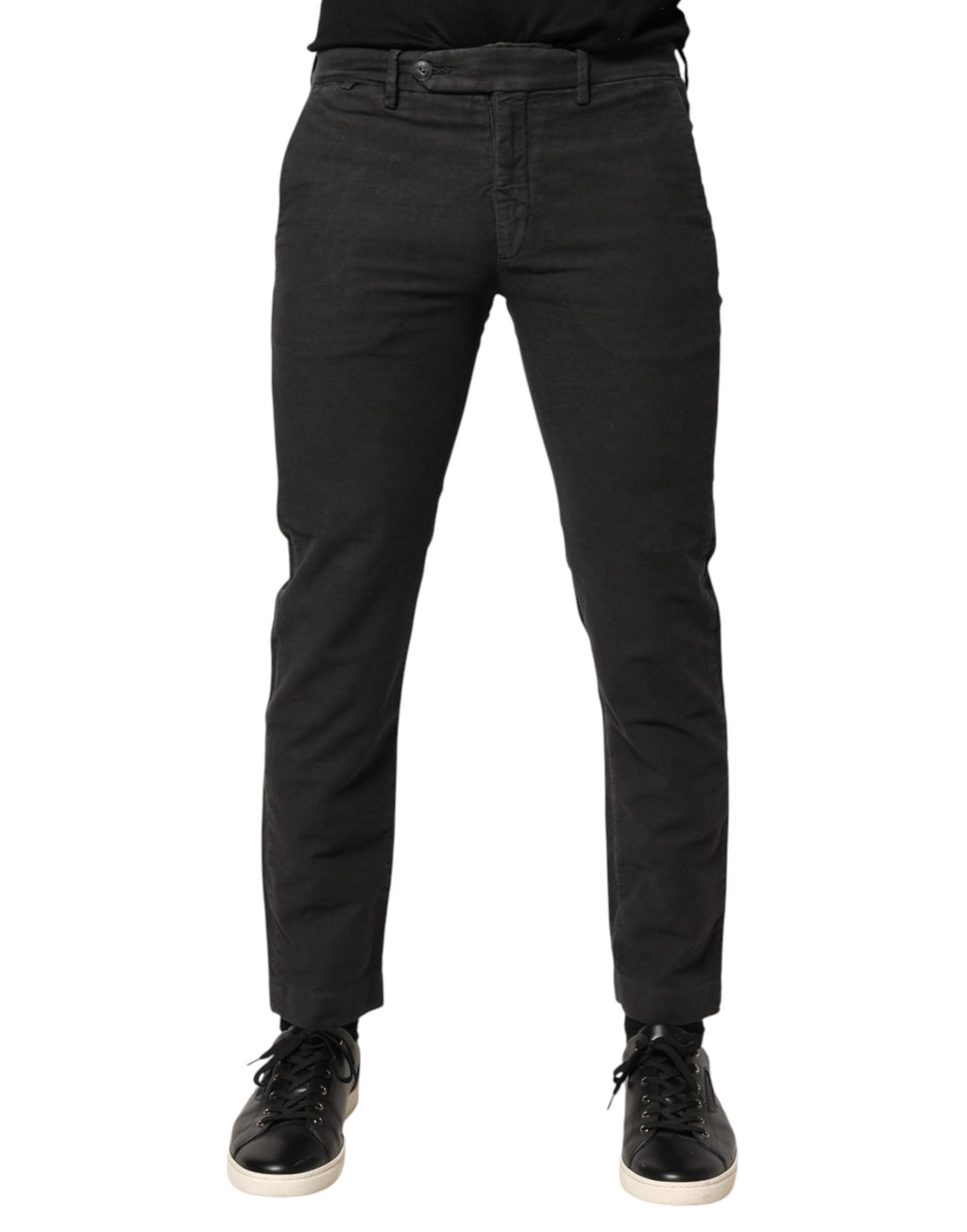 Maison Clochard Dunkelgraue Baumwoll Skinny Jeans für Herren mit mittlerer Leibhöhe